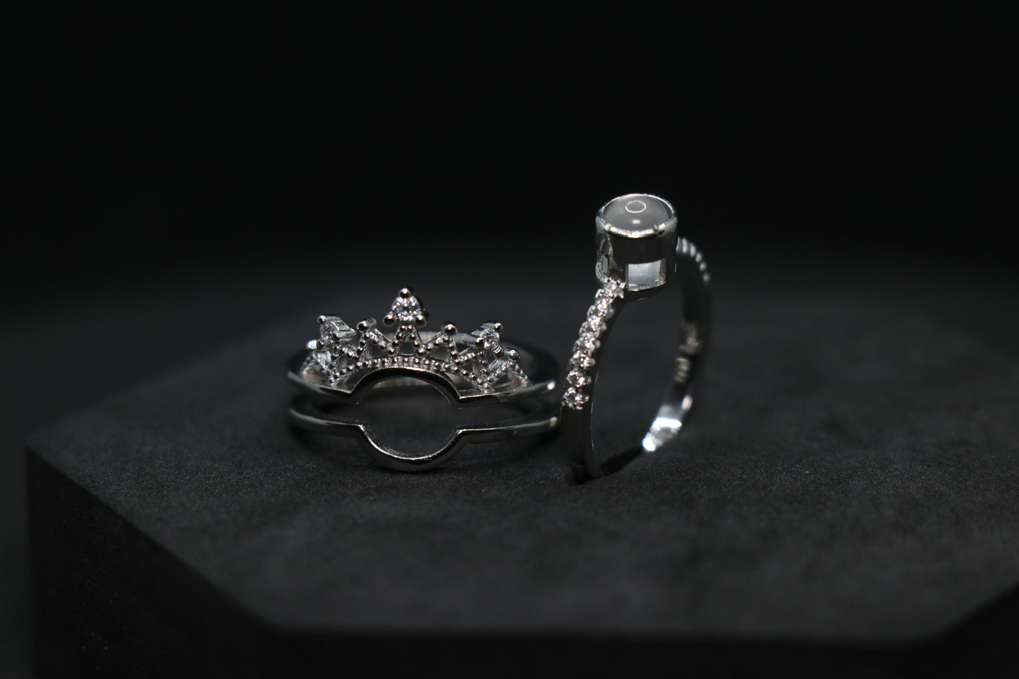 Crown Two In One Silver Ring