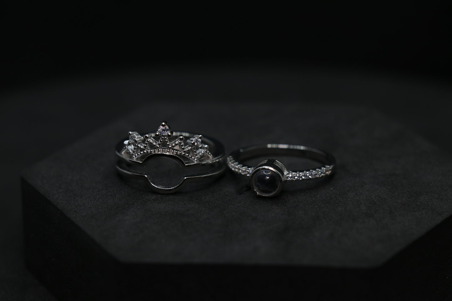 Crown Two In One Silver Ring