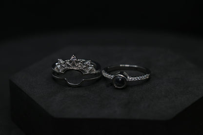 Crown Two In One Silver Ring