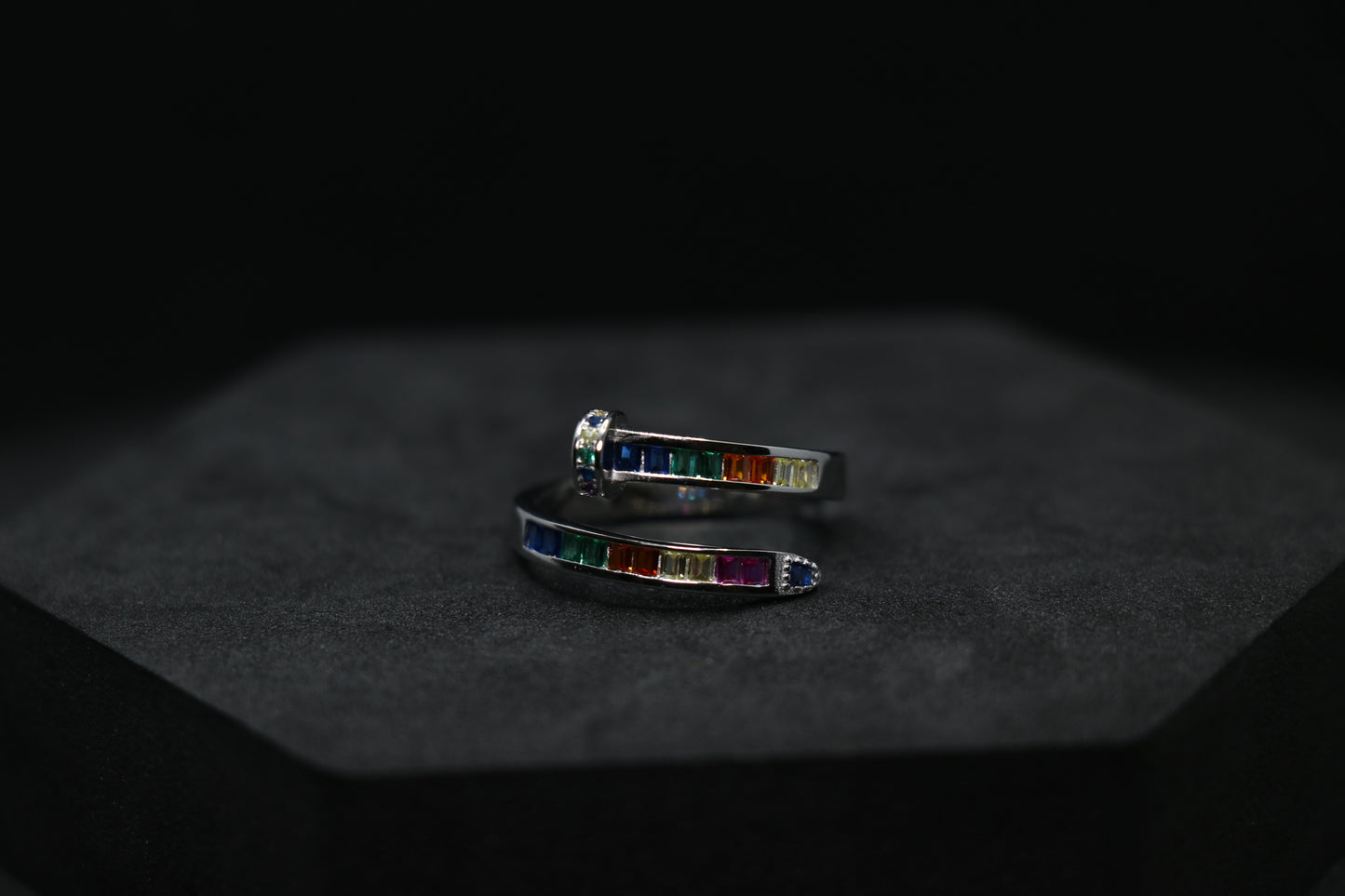 Colourful Silver Ring