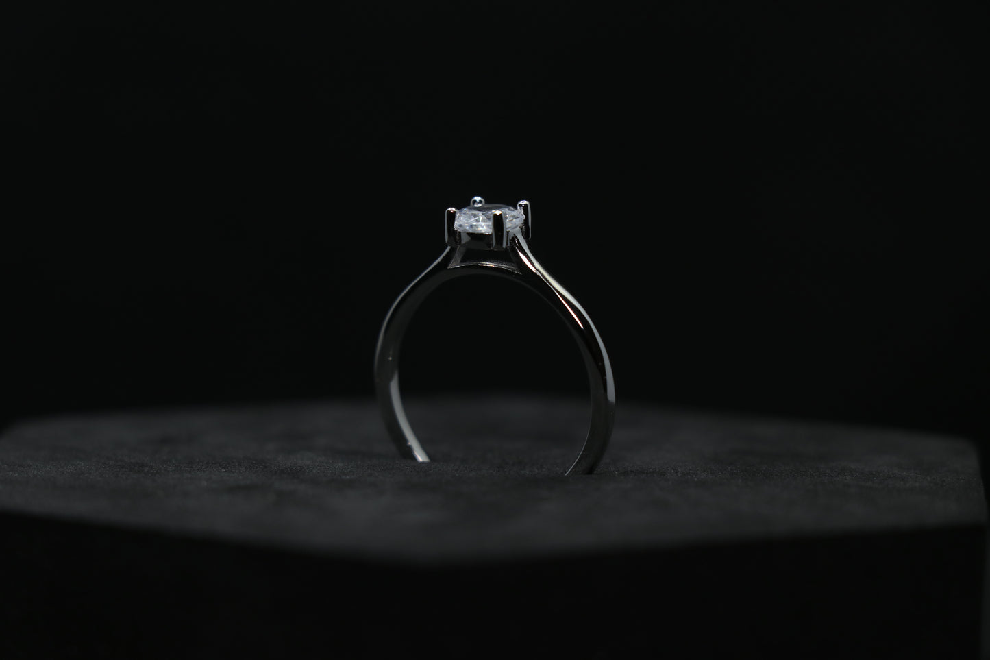 Solitaire Silver Ring