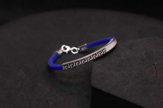 Blue Silver Bracelet For Kid