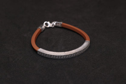 Brown Silver Bracelet For Kid