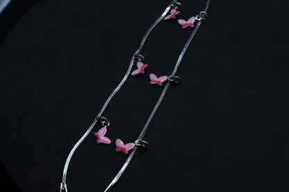 ButterFly Baby Silver Anklet