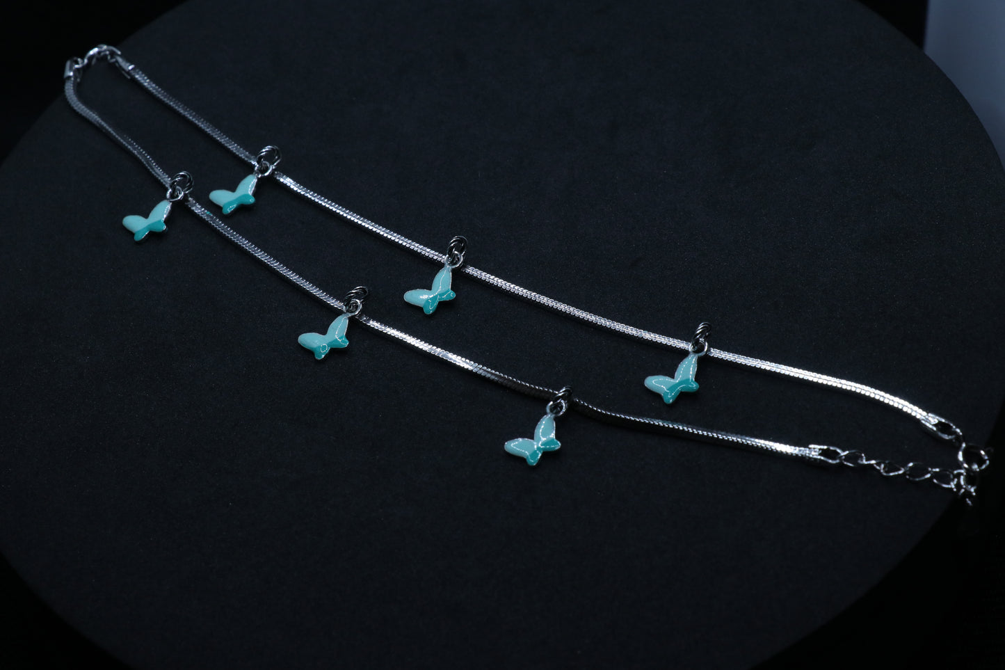 ButterFly Baby Silver Anklet