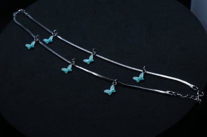 ButterFly Baby Silver Anklet