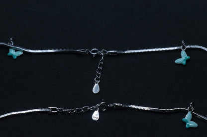 ButterFly Baby Silver Anklet