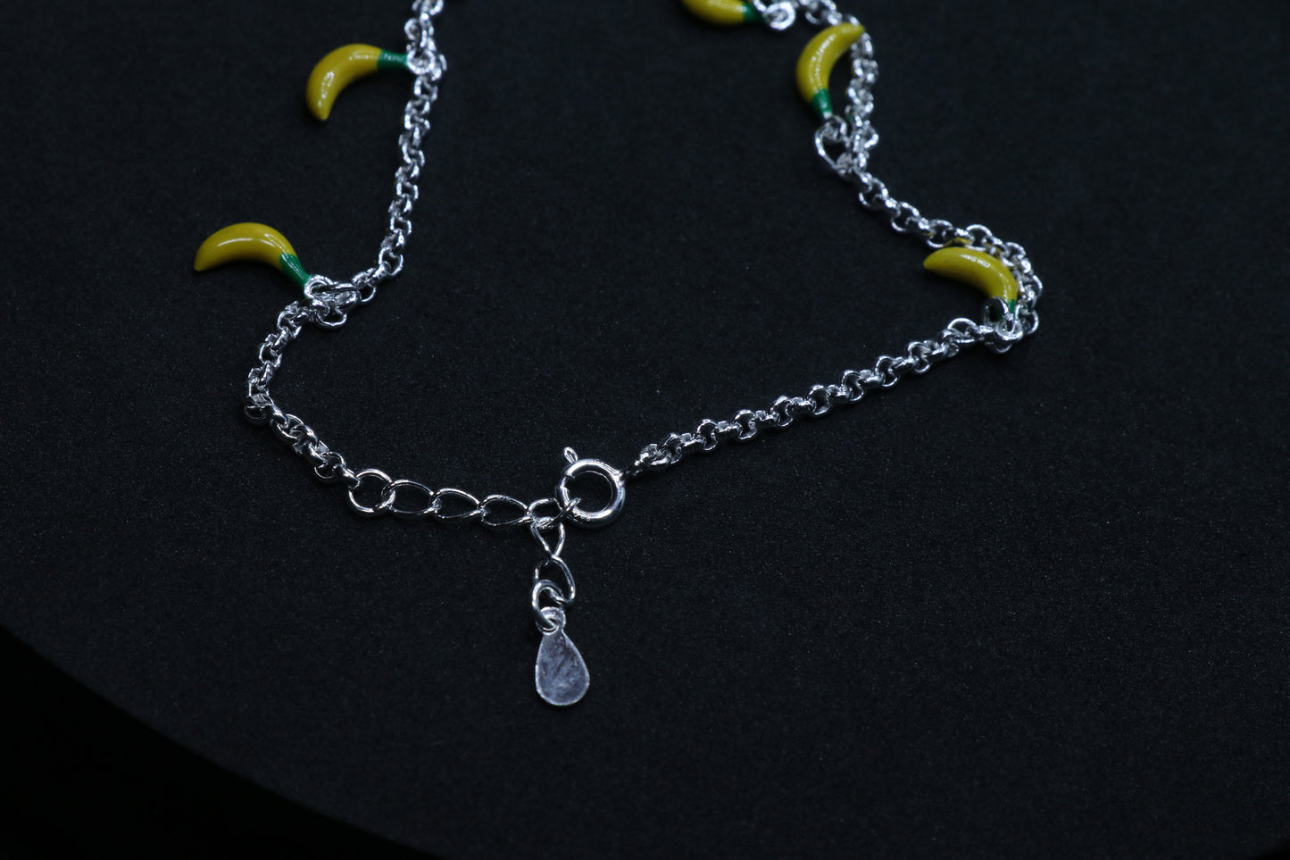 Banana Baby Silver Anklet