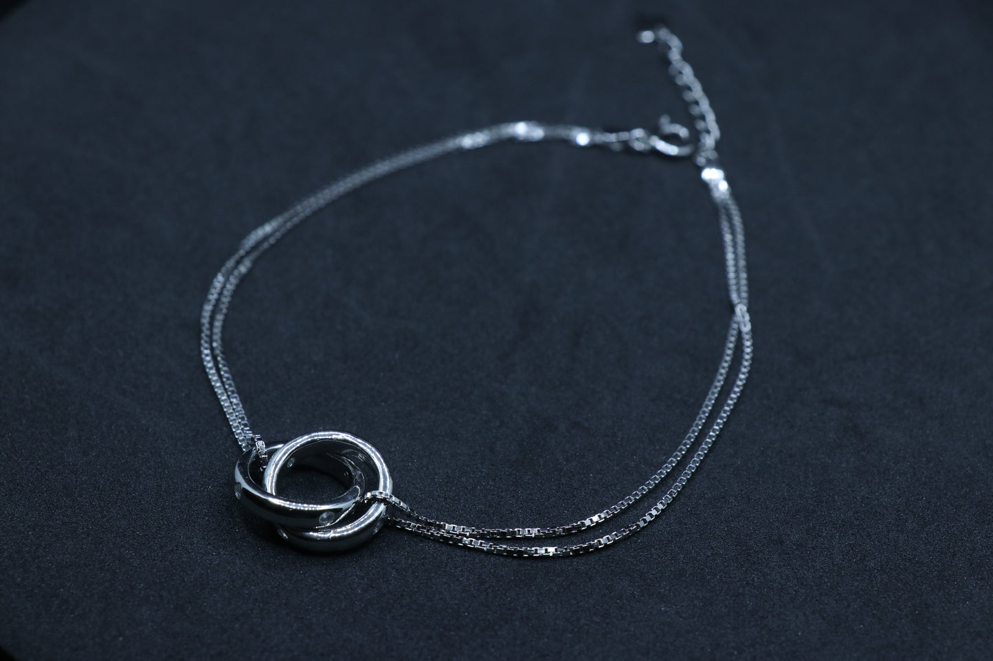 Double Ring Single Anklet