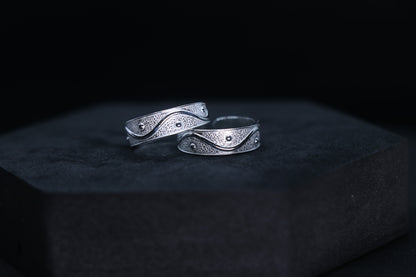 925 Silver Spiral Toe Rings