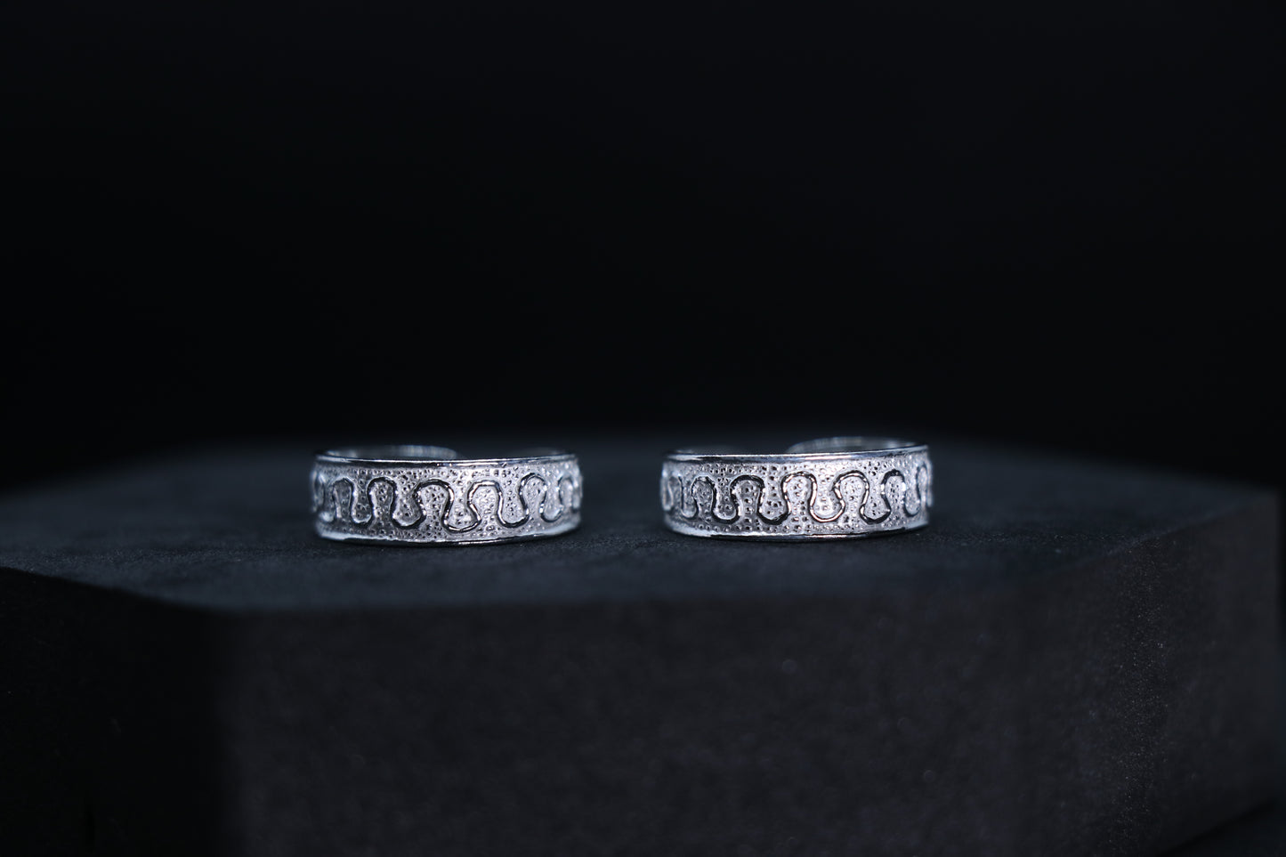 925 Silver Wave Toe Rings