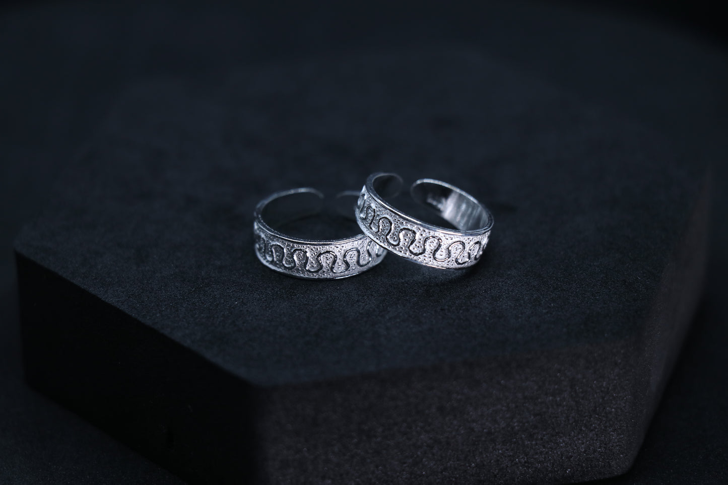 925 Silver Wave Toe Rings