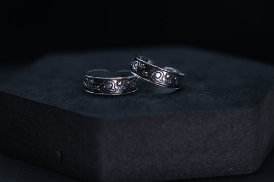 925 Silver Ornate Toe Rings