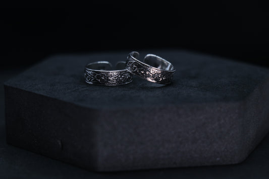 925 Oxidised Silver Toe Rings