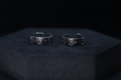 925 Oxidised Silver Toe Rings