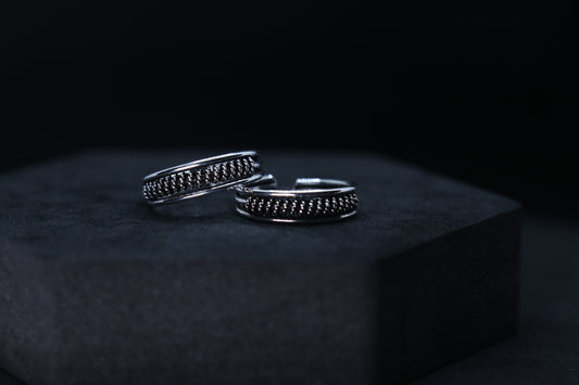 925 Oxidised Silver Intricate Toe Rings