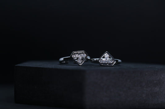 925 Silver Diamond Shape Toe Rings