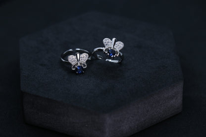 925 Silver Butterfly Toe Rings