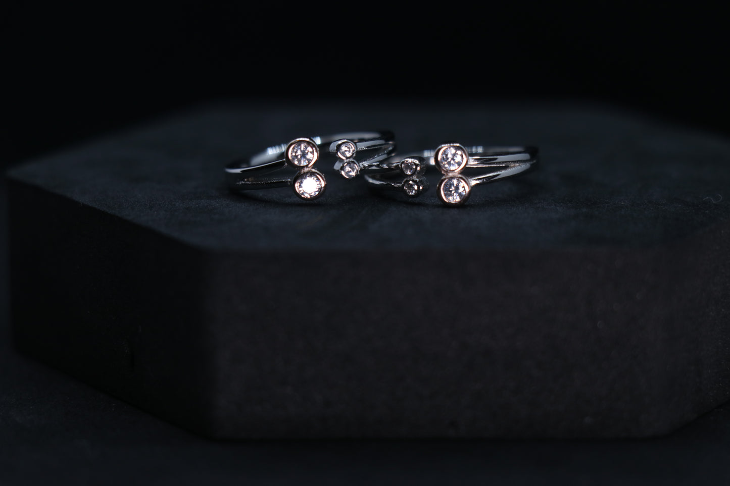 925 Silver Four Stone Toe Rings