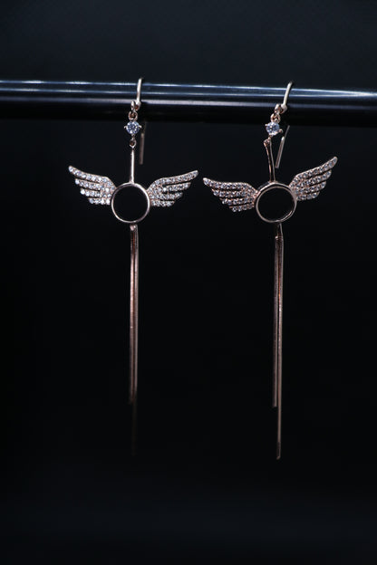 Phoenix Rosegold Danglers Drop Earrings