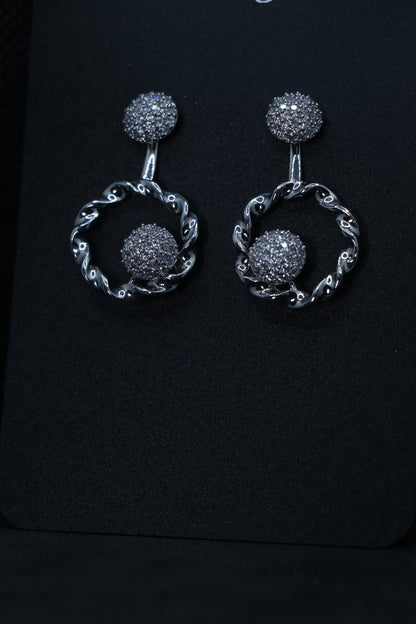 Twisted Silver Drop Earrings