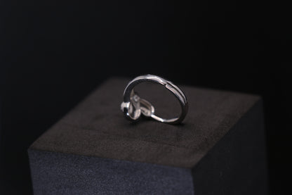 Studded Silver Ring For Her