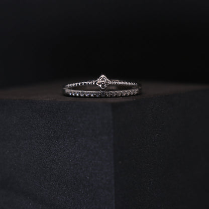 Studded Silver Ring For Her