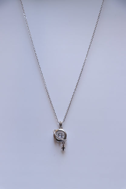 Moon Silver Minimal Pendant