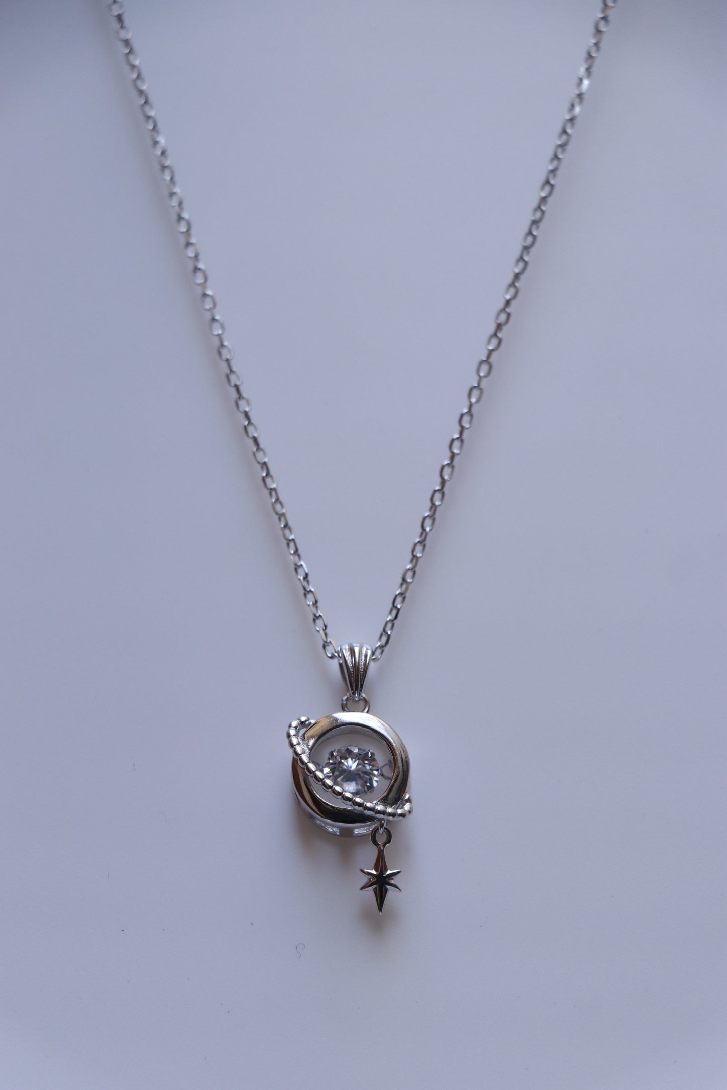 Moon Silver Minimal Pendant