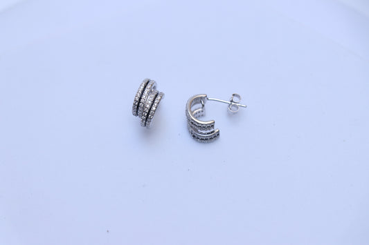 Double Half Circle Studs