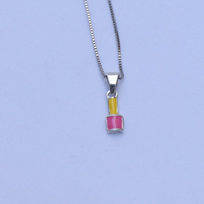 Nail Polish Bottle Minimal Pendant