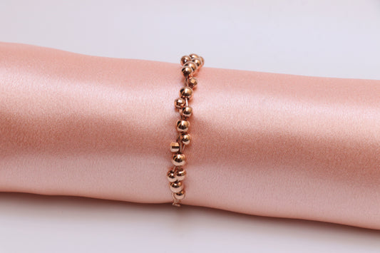 18k Rose Gold Plated Silver Chain Bracelet