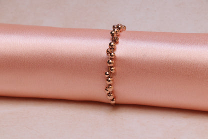 18k Rose Gold Plated Silver Chain Bracelet