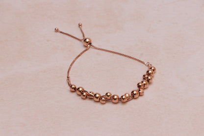 18k Rose Gold Plated Silver Chain Bracelet