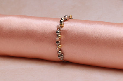 Rose Gold Silver Chain Bracelet