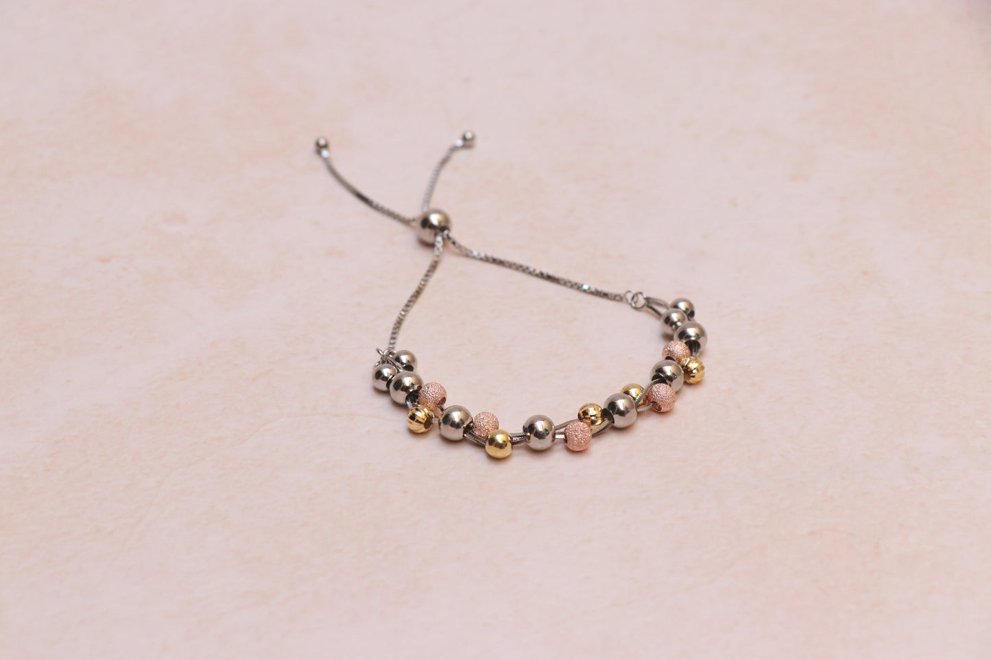 Rose Gold Silver Chain Bracelet