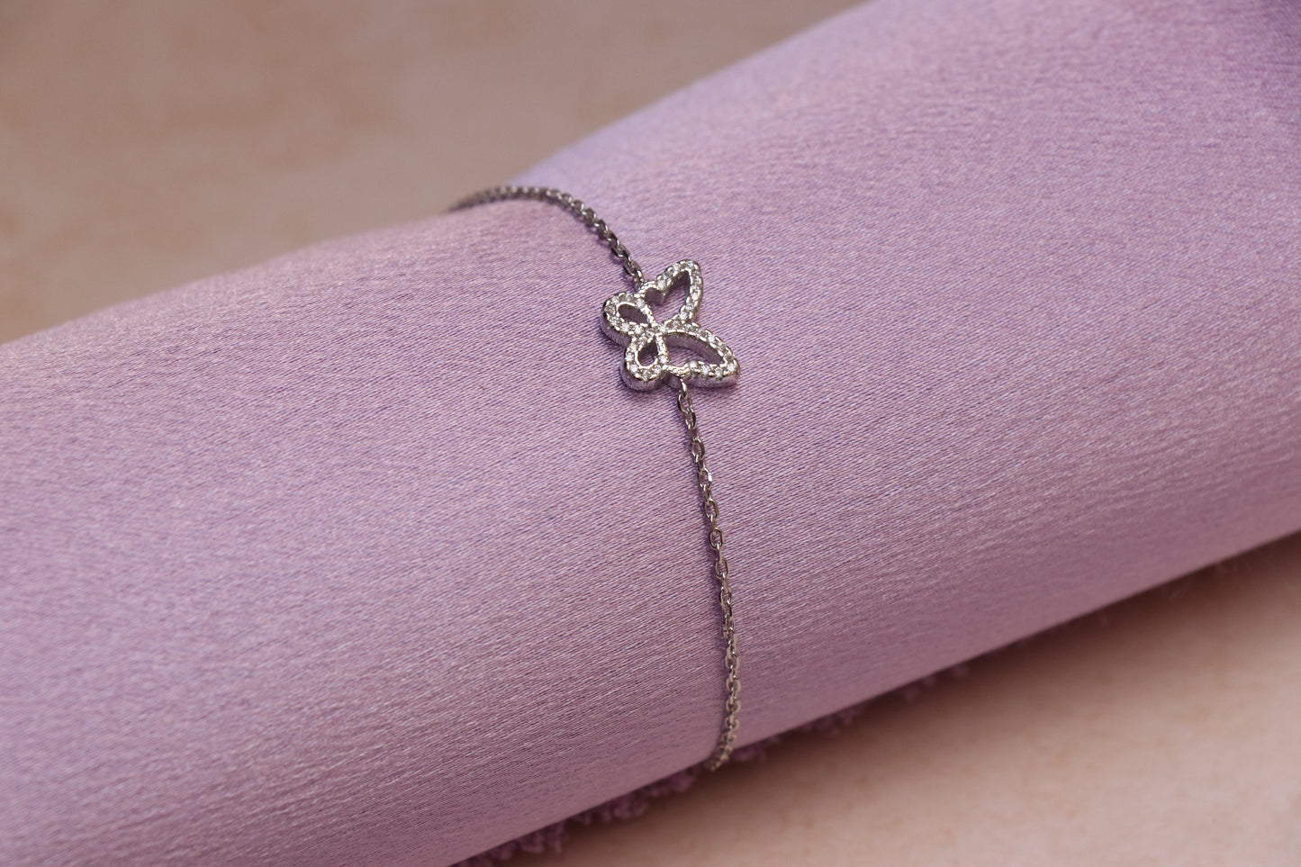 Butterfly Silver Chain Bracelet