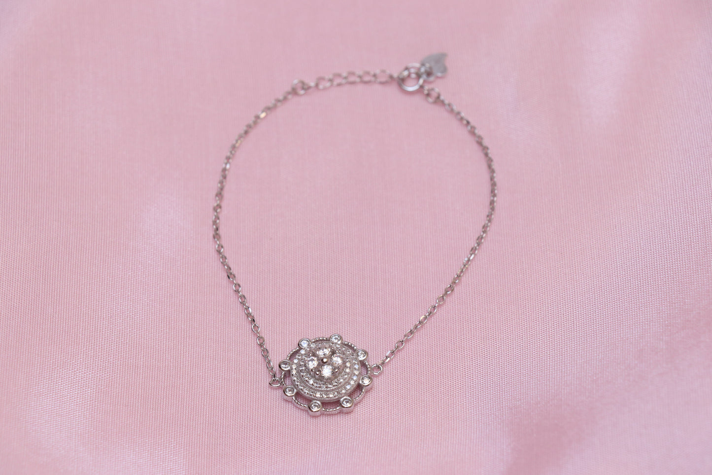 Flower Silver Chain Bracelet