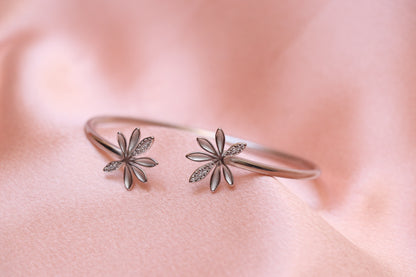 Flower Silver Bracelet