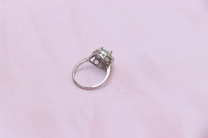 Green Stone Silver Ring