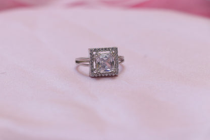 Solitaire Silver Ring