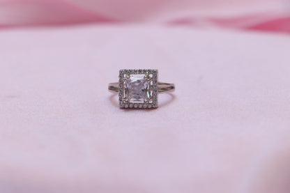 Solitaire Silver Ring