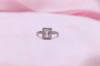 Solitaire Silver Ring