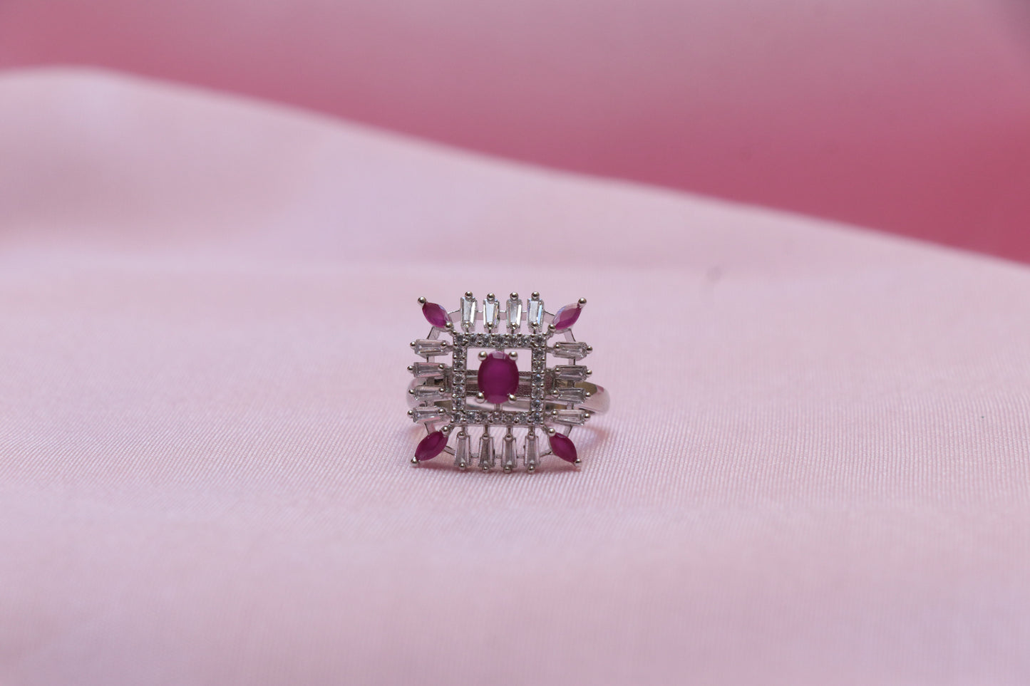 Ruby Stone Cocktail Ring