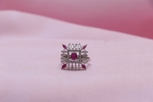 Ruby Stone Cocktail Ring