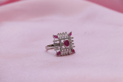 Ruby Stone Cocktail Ring