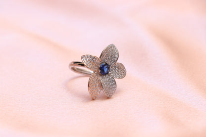 Sapphire Flora Cocktail Ring